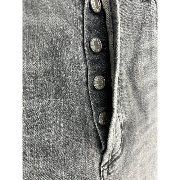 Agolde Juniors 24 Distressed Grey Button Fly Denim Jeans - Picture 3 of 12